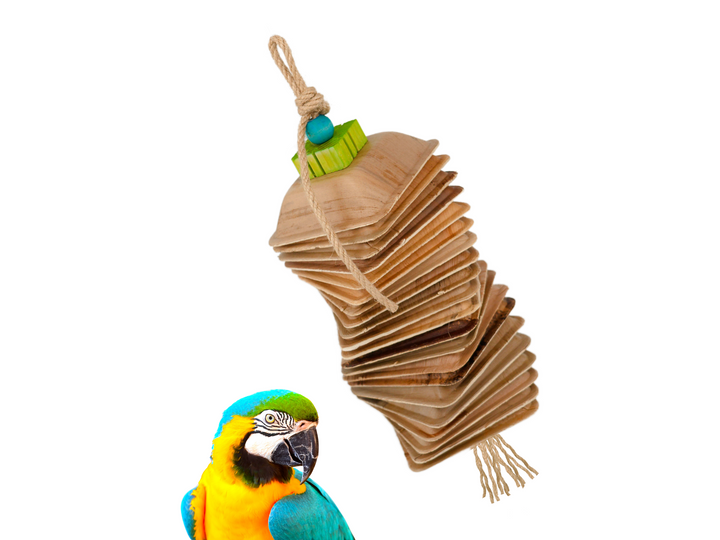 Set of 50 PALM LEAF SAUCERS for pole refills and making bird toys! | Square | Large