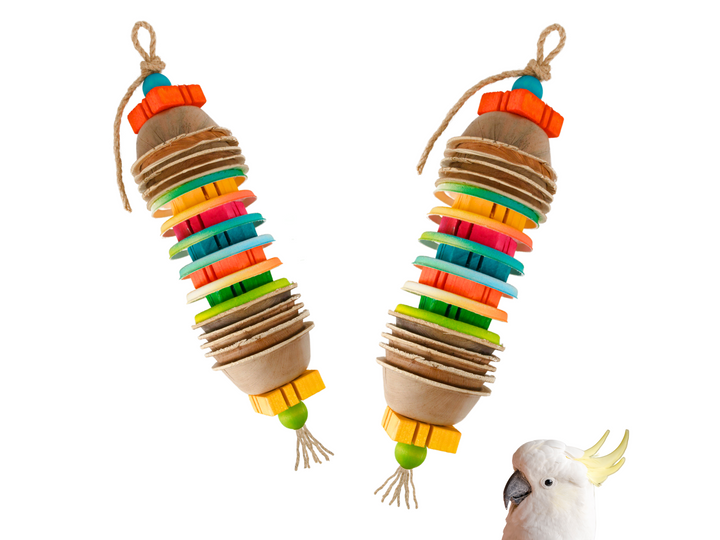 PALM LEAF CUPS for pole refills and making bird toys! | Round Small | Natural bird toy parts