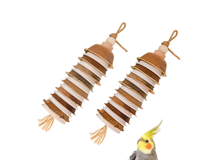 PALM LEAF CUPS for pole refills and making bird toys! | Round Small | Natural bird toy parts