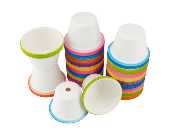 PAPER CUPS | Set of 50 natural saucers for pole refills and making bird toys | Chewy and shreddable | Medium Large | 7.5 cm