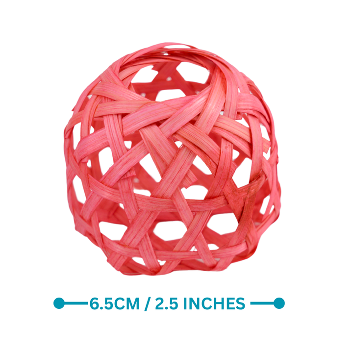 BAMBOO BALLS for refilling poles, foraging trays, making bird toys and going Godzilla | Set of Six