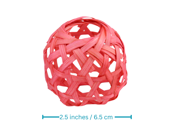 Bamboo foraging ball for refilling Jangly Pole™ bird toy holders