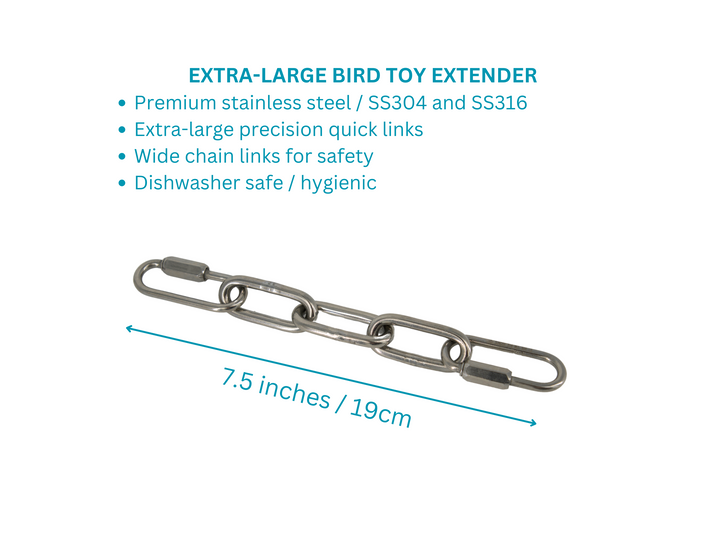 Extra-Large BIRD TOY EXTENDER to hang toys at perch-level