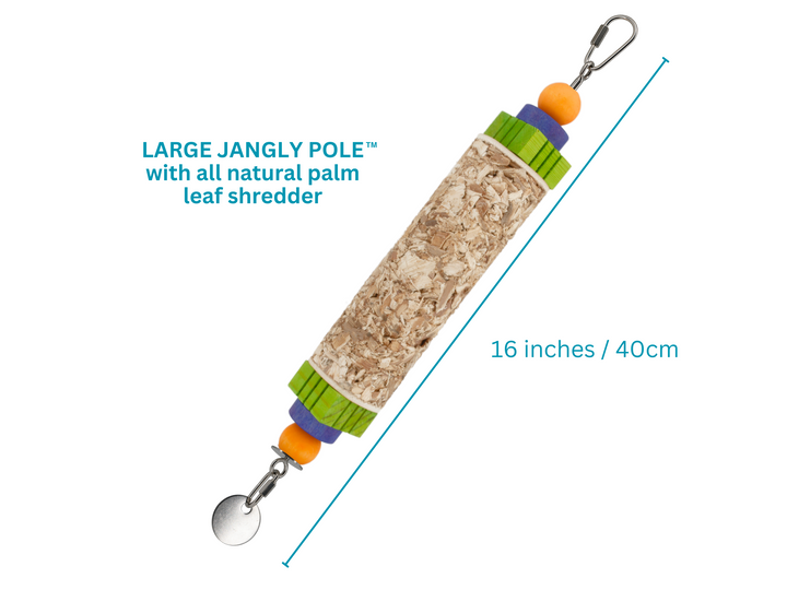 PARROT PALM SHREDDERS™ | Set of Three | Natural palm leaf shredders | Pole refills
