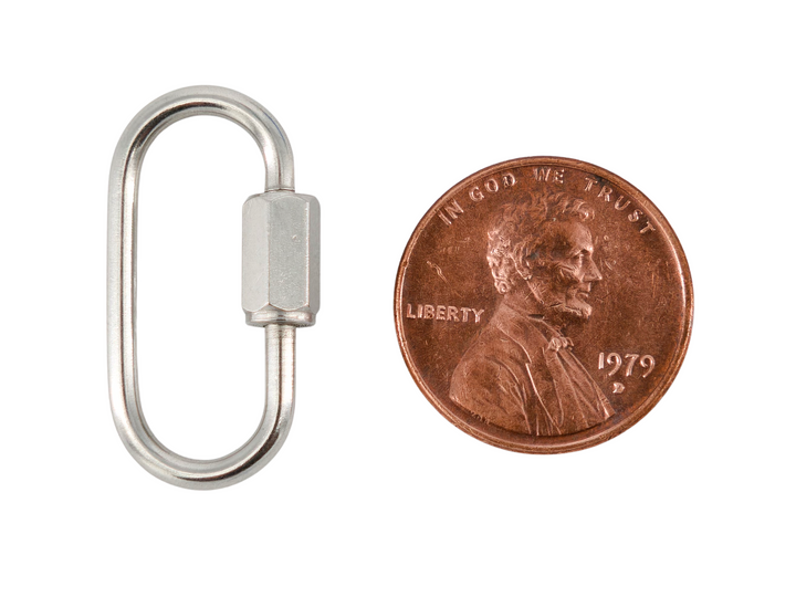 Set of Two TINY QUICK LINKS made of stainless Steel / Miniature and Strong